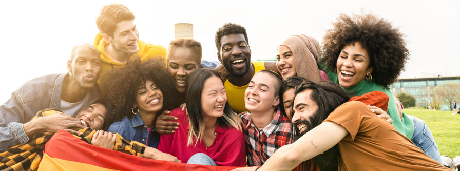 A diverse group of young people of various genders and sexualities.