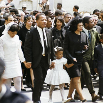 Family of Dr. King at his funeral procession.