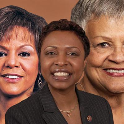 U.S. Representatives Bonnie Watson Coleman (D-NJ), Yvette D. Clarke (D-NY), and Robin Kelly (D-IL)