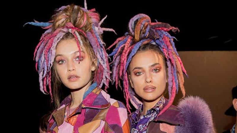 Two caucasian women wearing dreadlocks